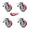 Service Caster 6 Inch Poly on Aluminum Caster Set with Roller Bearings and Total Lock Brakes SCC-TTL30S620-PAR-4 - alternate 3